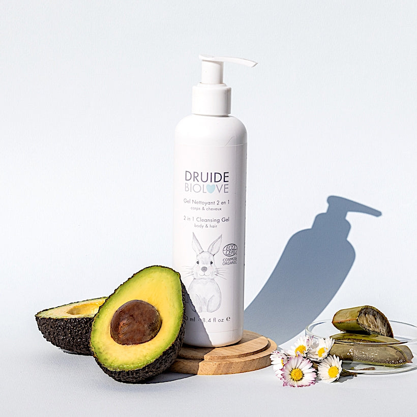 Gel nettoyant bébé bio, corps et cheveux - Druide BioLove
