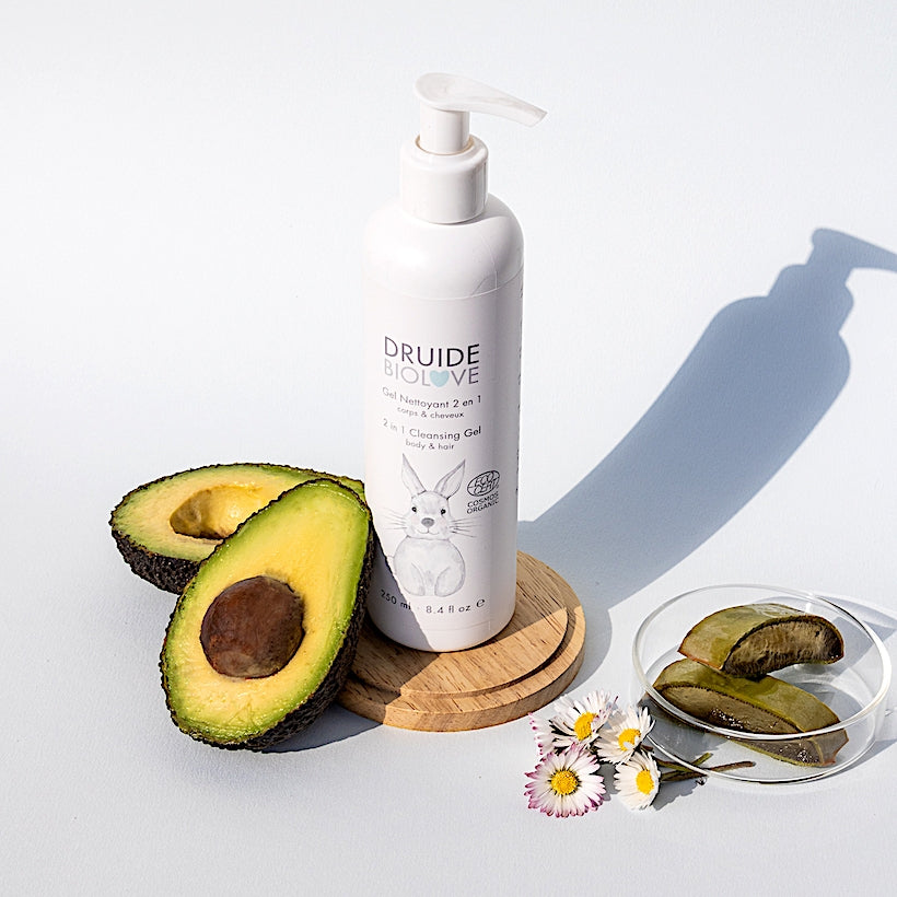 Gel nettoyant bébé bio, corps et cheveux - Druide BioLove