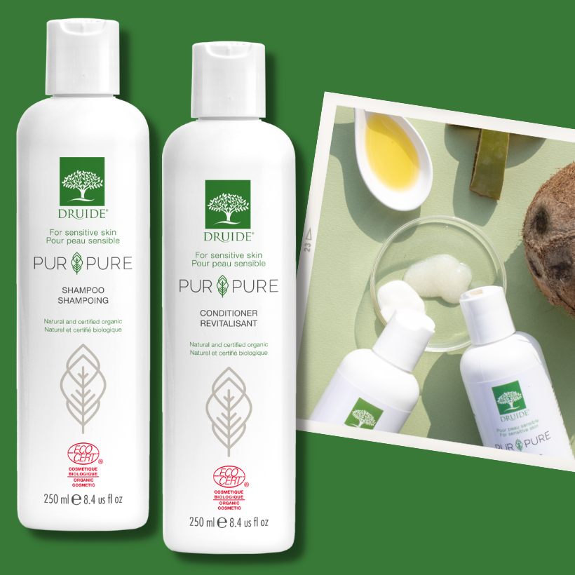 Shampoing bio sans parfum et Revitalisant Pur&Pure - Laboratoire Druide