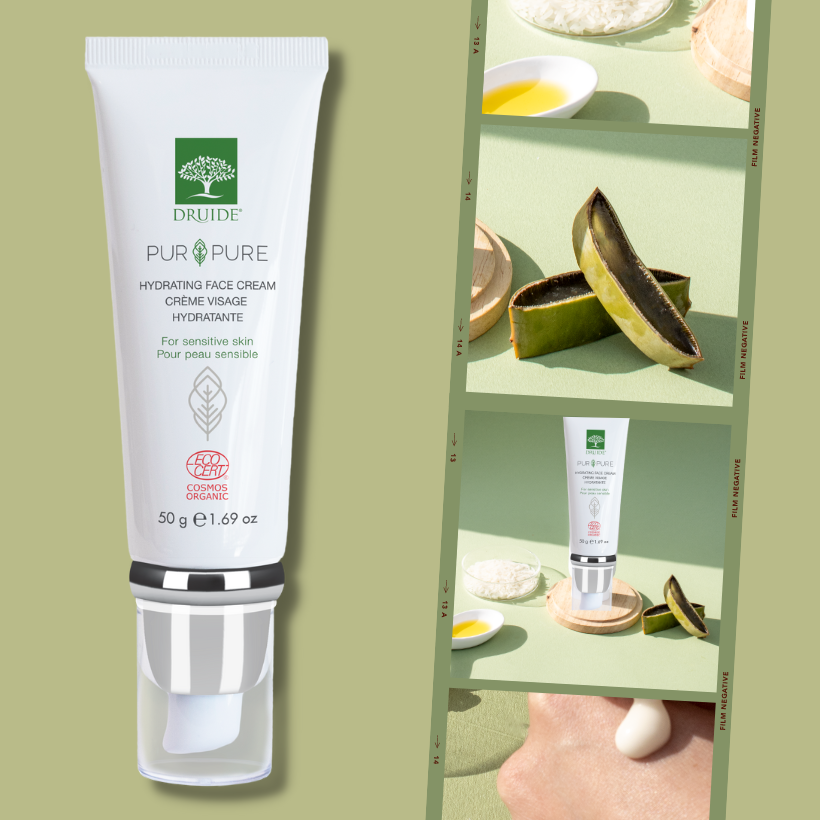 Crème visage bio, sans parfum, hypoallergénique - Druide Pur&Pure