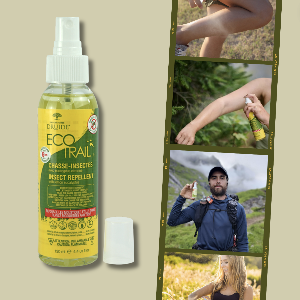 Spray chasse insectes Bio EcoTrail au Citriodiol - Druide