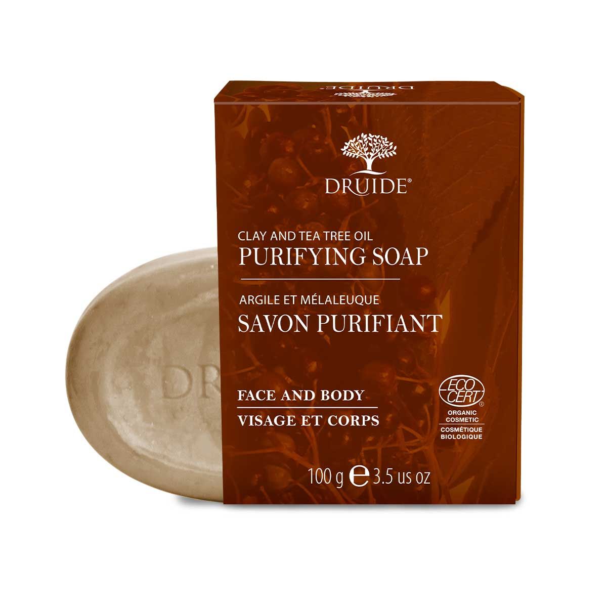 Savon solide Purifiant pour une peau éclatante - Druide