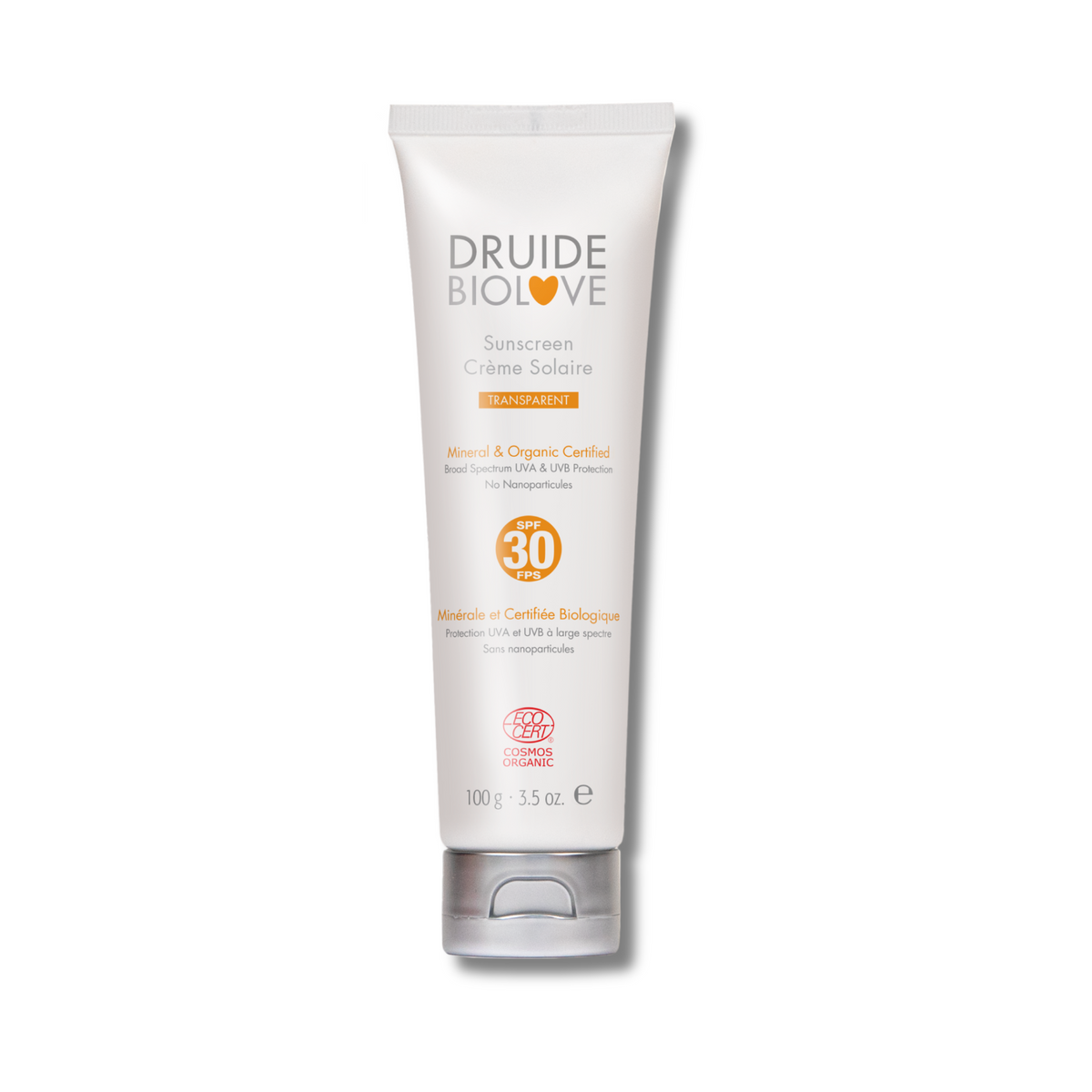 Crème solaire minérale bio SPF 30 - Laboratoires Druide BioLove