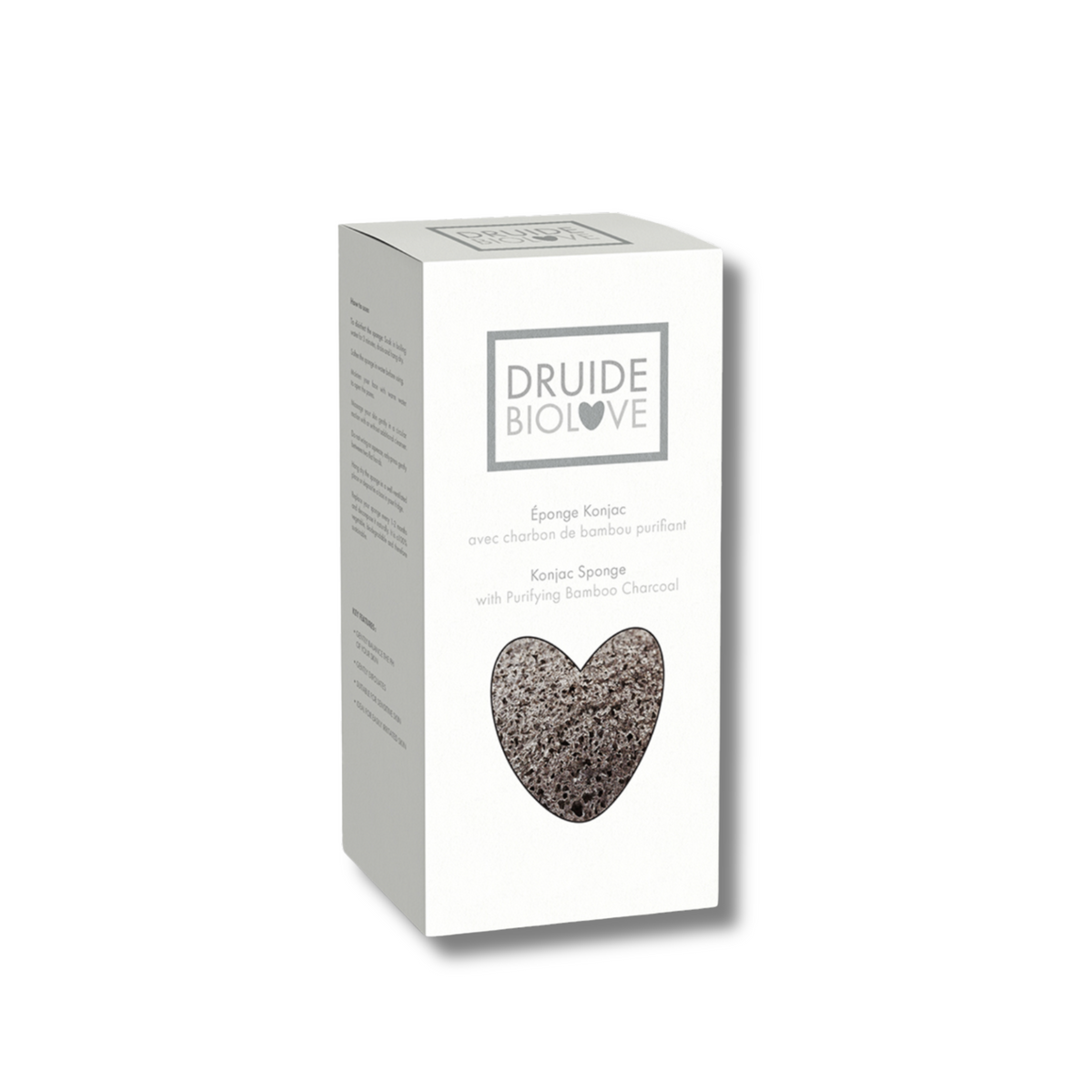 Eponge Konjac et Charbon de bambou purifiant - Laboratoires Druide BioLove